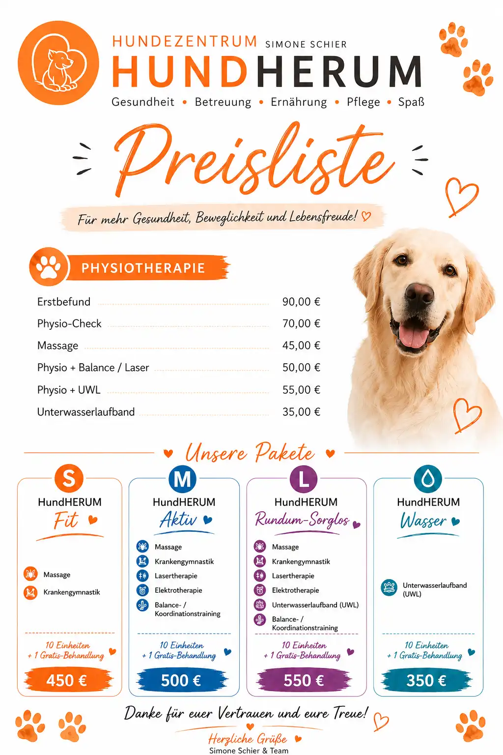 Neue Preisliste Hundezentrum Juli 2026 Neue Preisliste Hundezentrum Juli 2026
